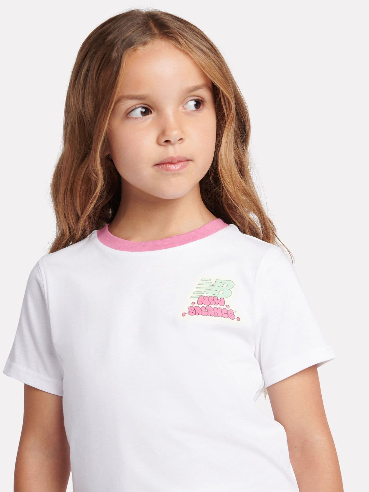 New Balance White Sticker Graphic T-Shirt & Shorts Set - image 6