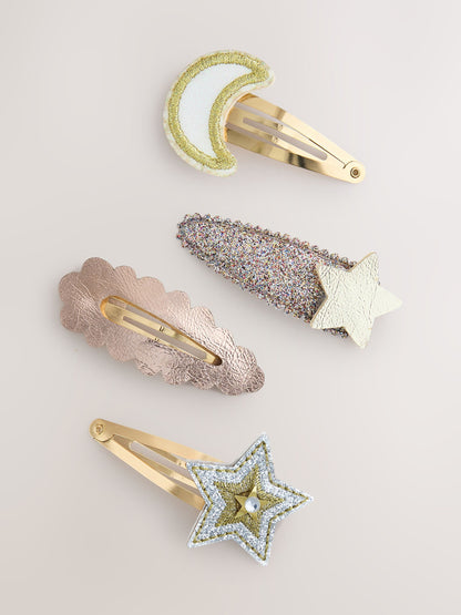 Gold Celestial Hair Clips 4 Pack - image 1