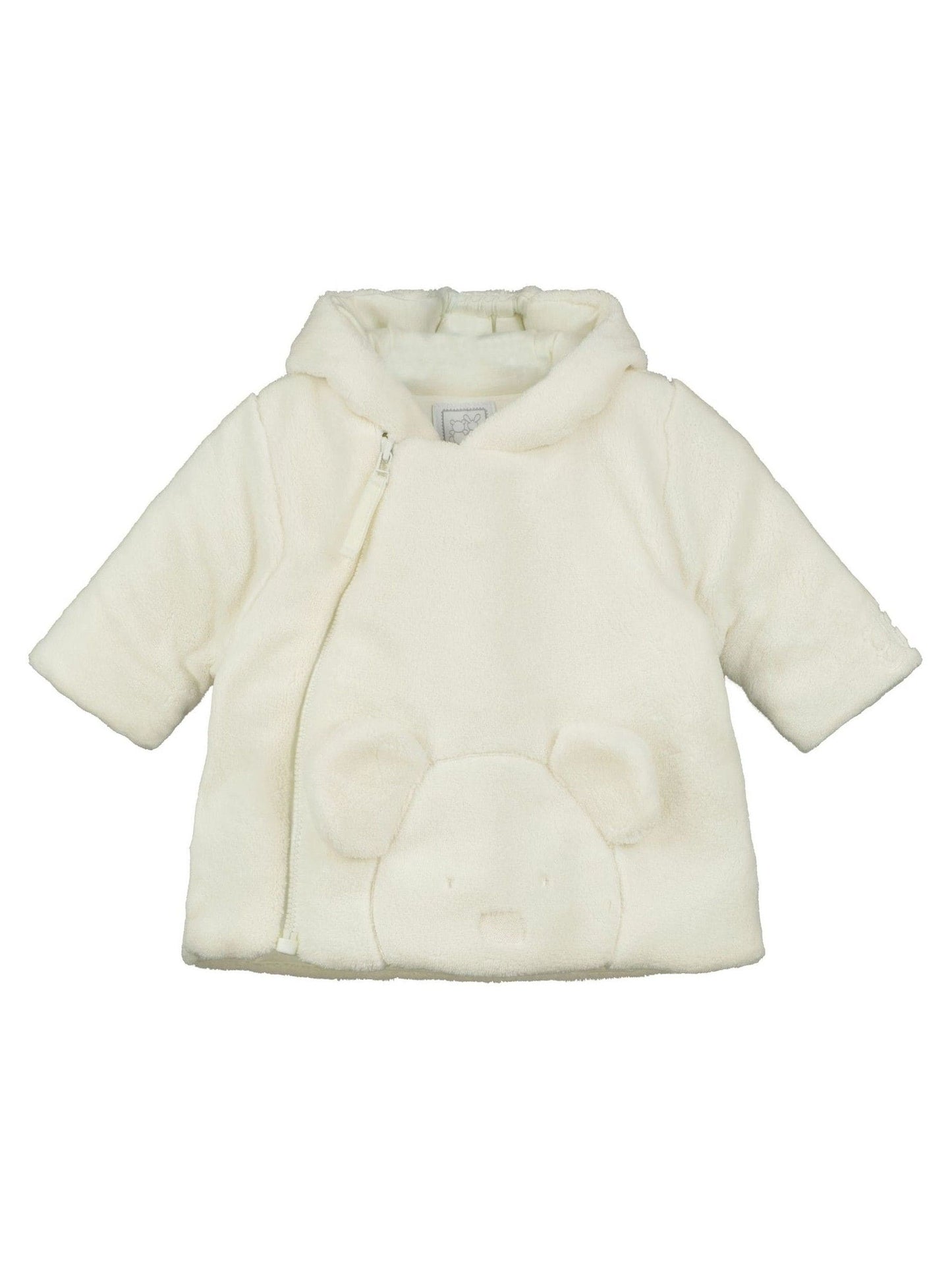 Dsiney Kidz - Emile Et Rose White Deep Pile Fleece Jacket With 3D Teddy & Hood image 2