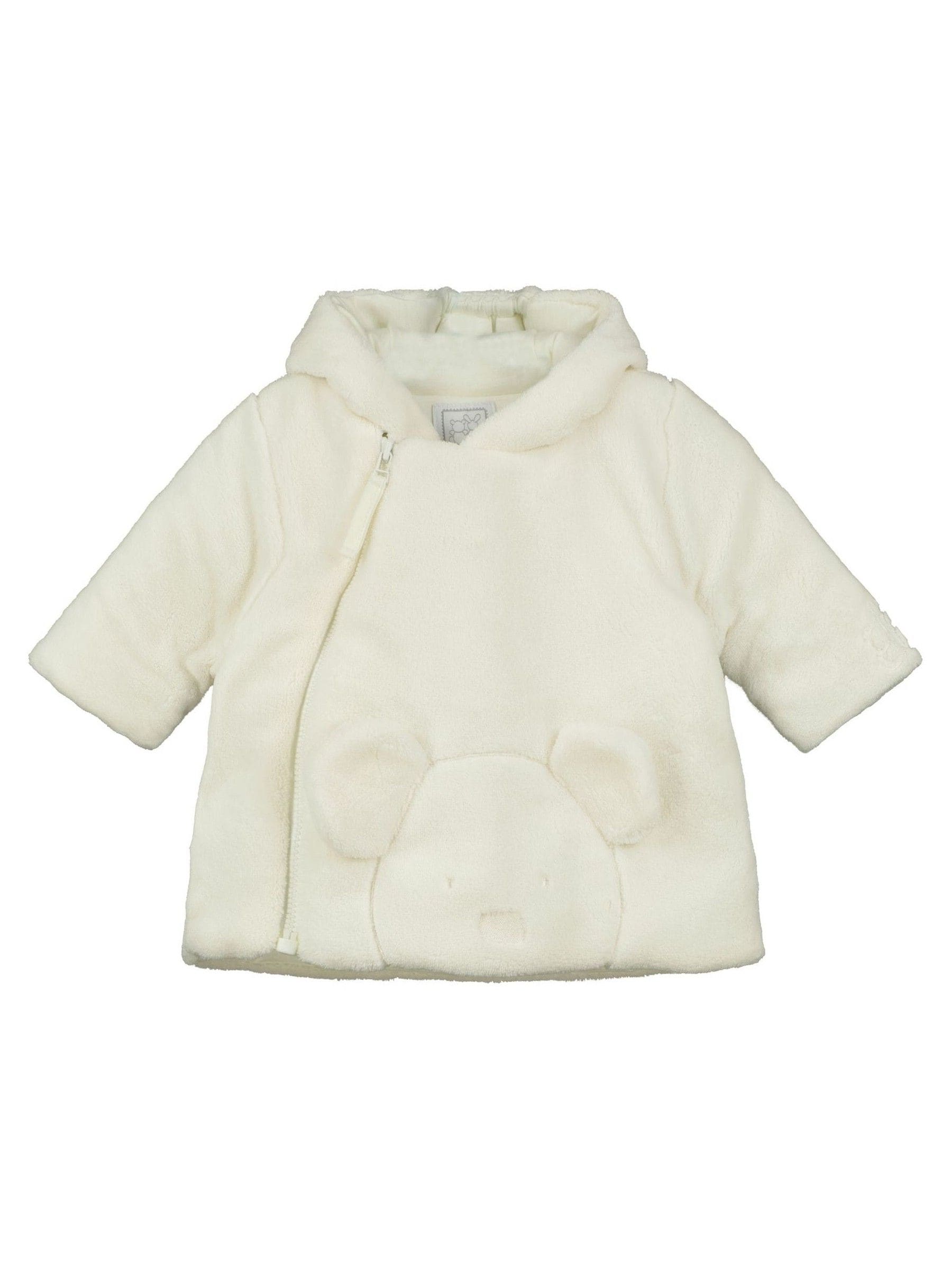 Dsiney Kidz - Emile Et Rose White Deep Pile Fleece Jacket With 3D Teddy & Hood image 2