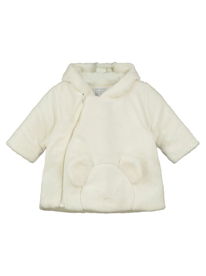 Dsiney Kidz - Emile Et Rose White Deep Pile Fleece Jacket With 3D Teddy & Hood image 2