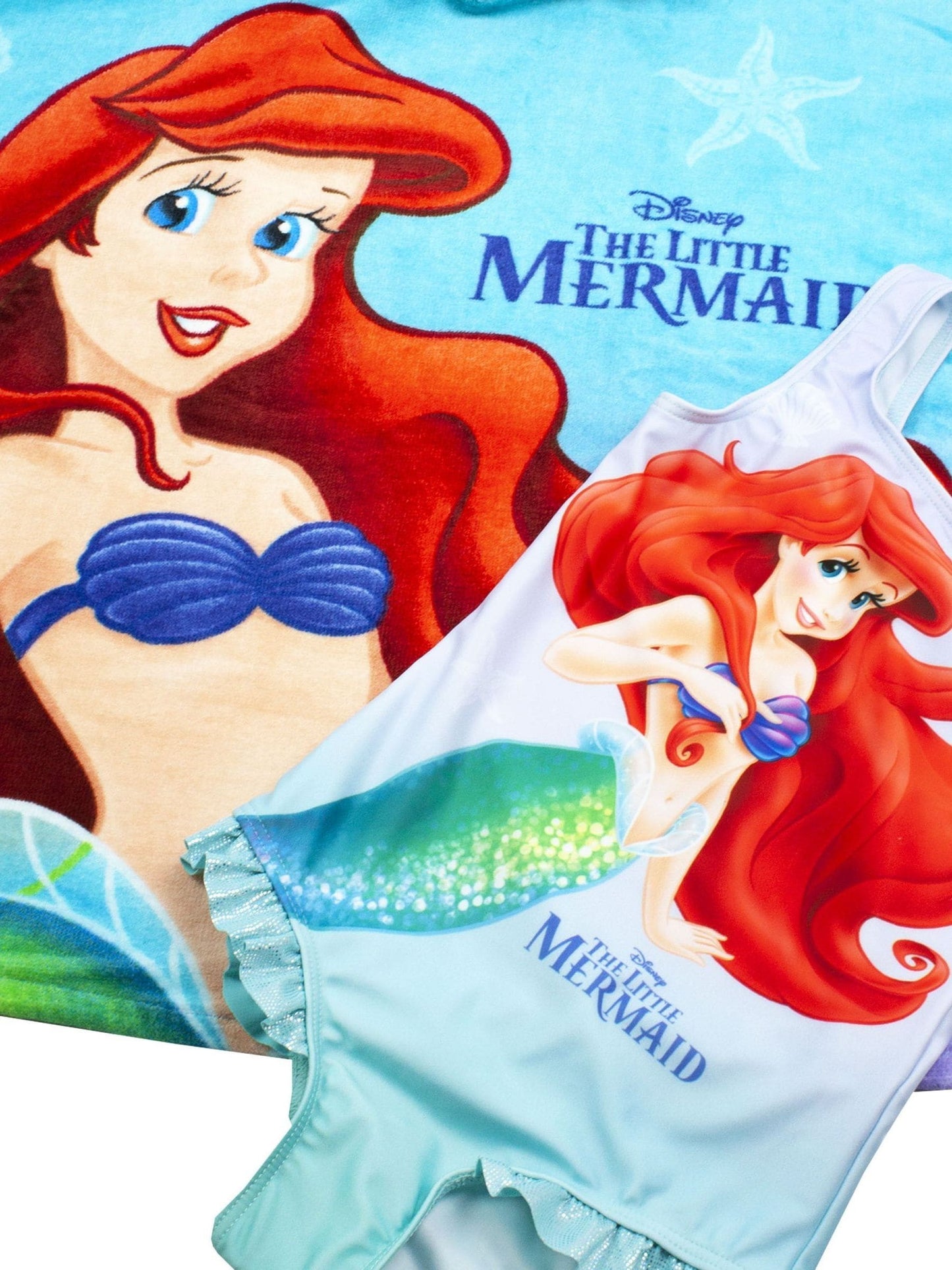 Vanilla Underground Blue Little Mermaid Swimsuit and Towel Poncho Set image 4
