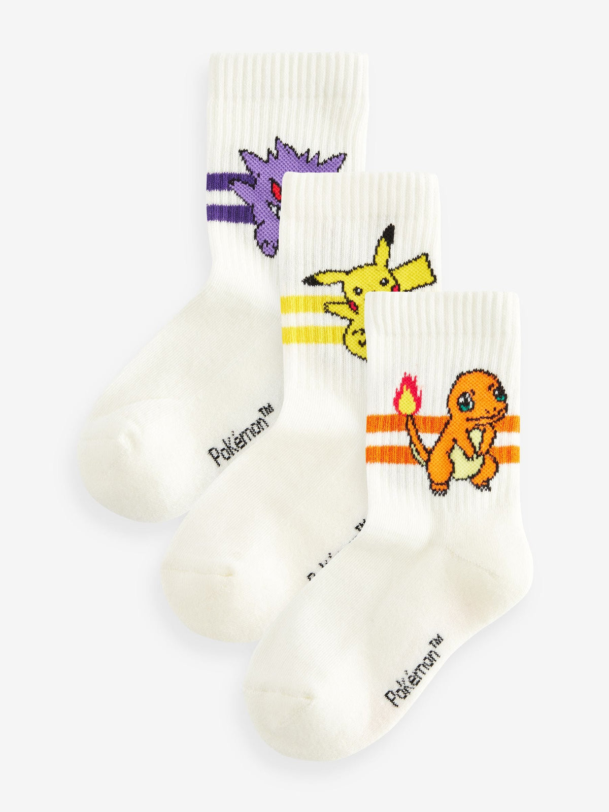 Dsiney Kidz - White Pokemon Socks 3 Pack image 1