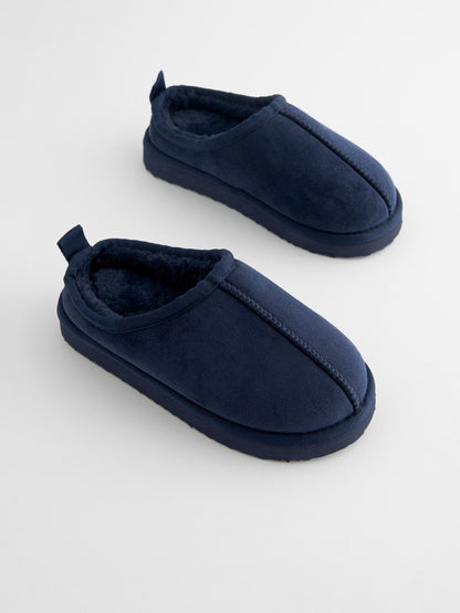 Navy Blue Cosy Mule Slippers image 1