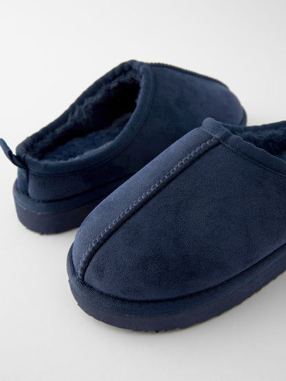 Navy Blue Cosy Mule Slippers image 4