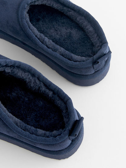 Navy Blue Cosy Mule Slippers image 5