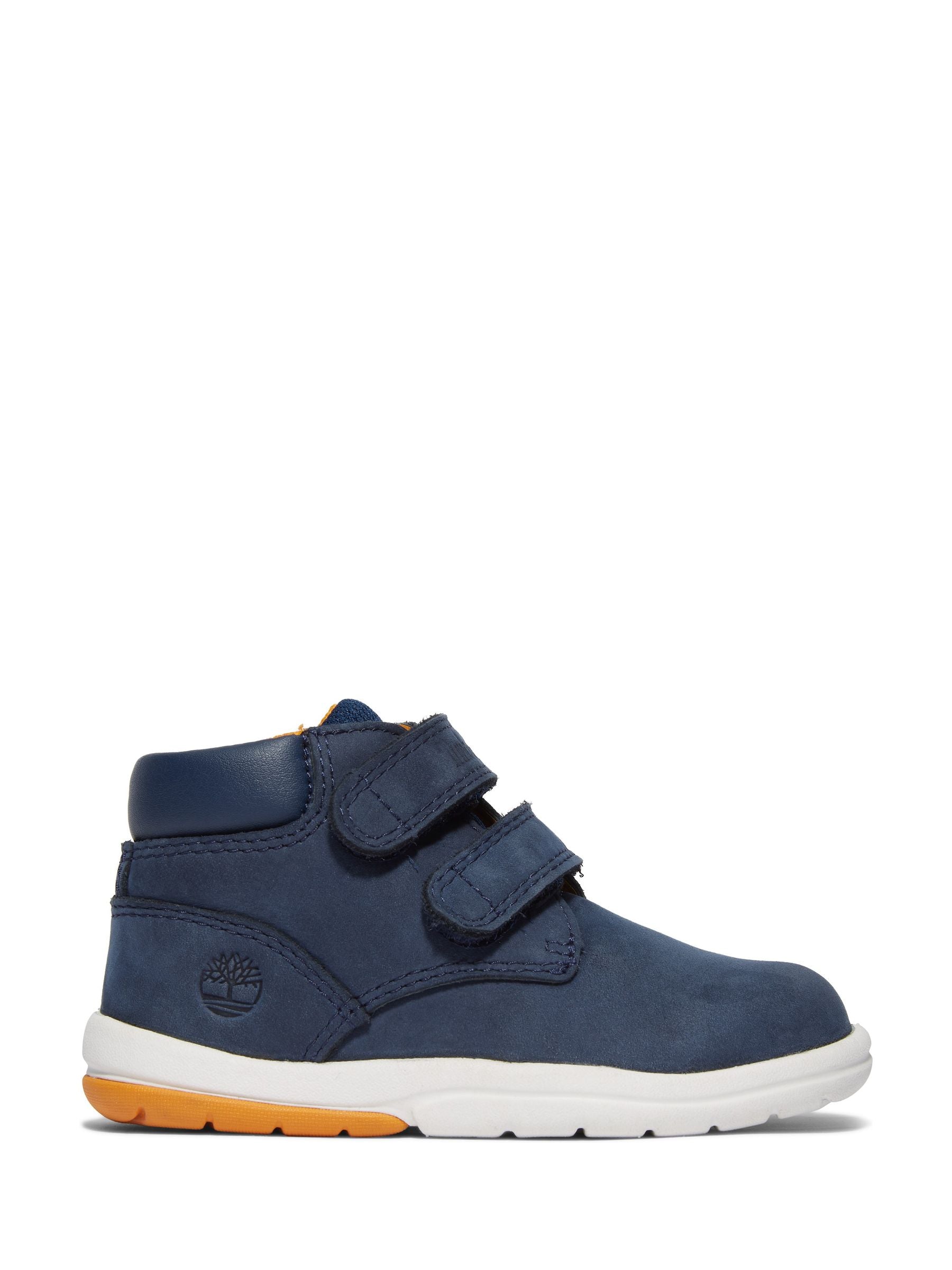 Timberland Navy Toddler Hook and Loop Tracks Nubuck Boots image 1