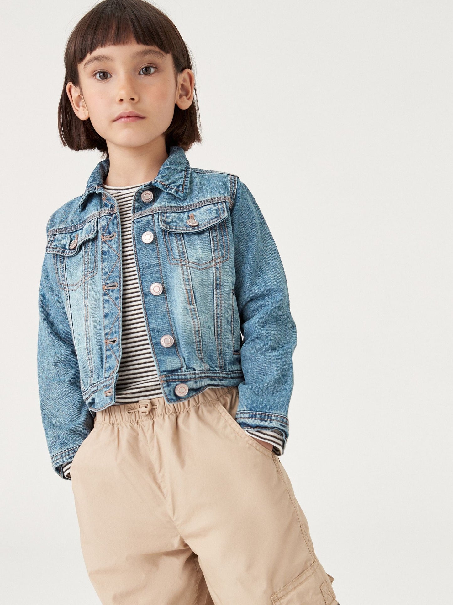 Mid Blue Western 100% Cotton Jacket (3-16yrs)