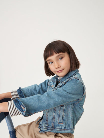 Mid Blue Western 100% Cotton Jacket (3-16yrs)