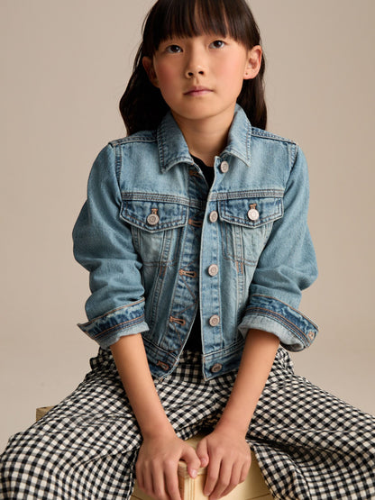 Mid Blue Western 100% Cotton Jacket (3-16yrs)