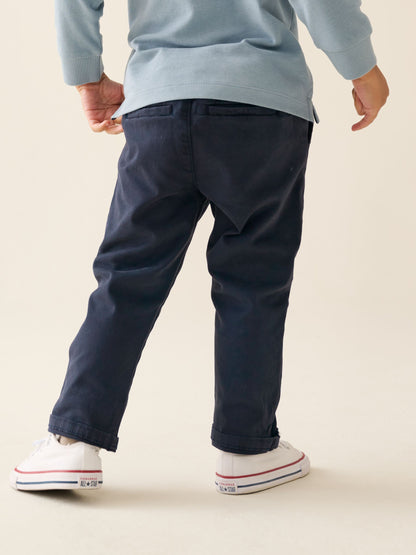 Navy Blue Stretch Chino Trousers (3mths-7yrs) image 3