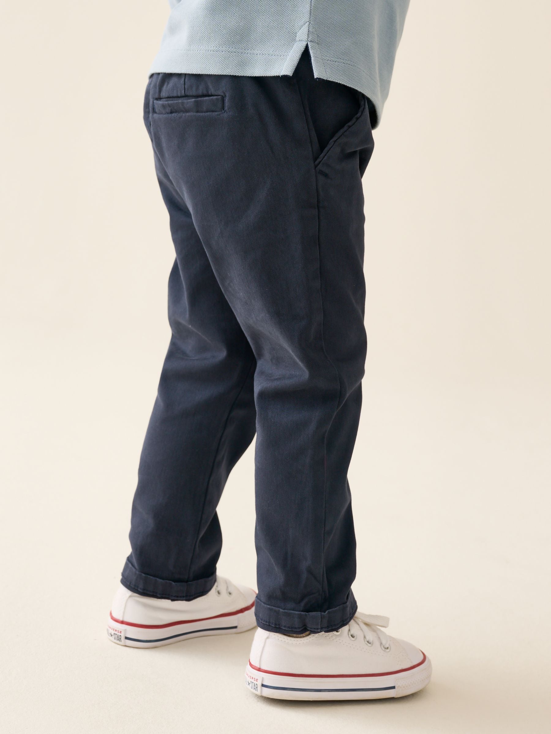 Navy Blue Stretch Chino Trousers (3mths-7yrs) image 4
