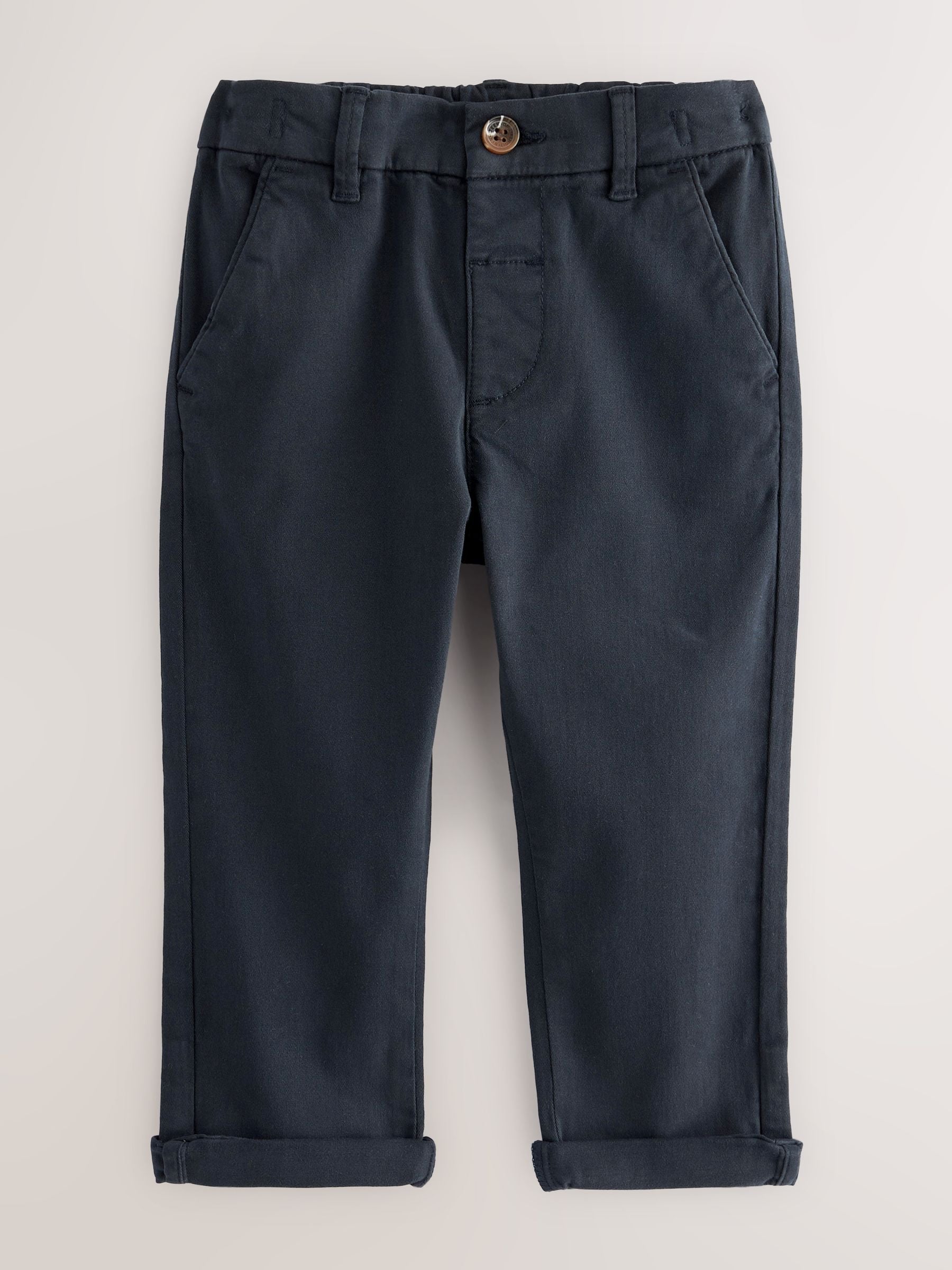 Navy Blue Stretch Chino Trousers (3mths-7yrs) image 5