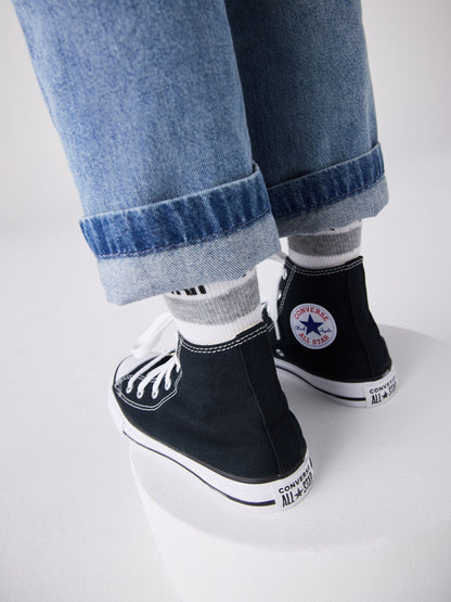 Converse Black/White Chuck Taylor High Top Junior Trainers image 4