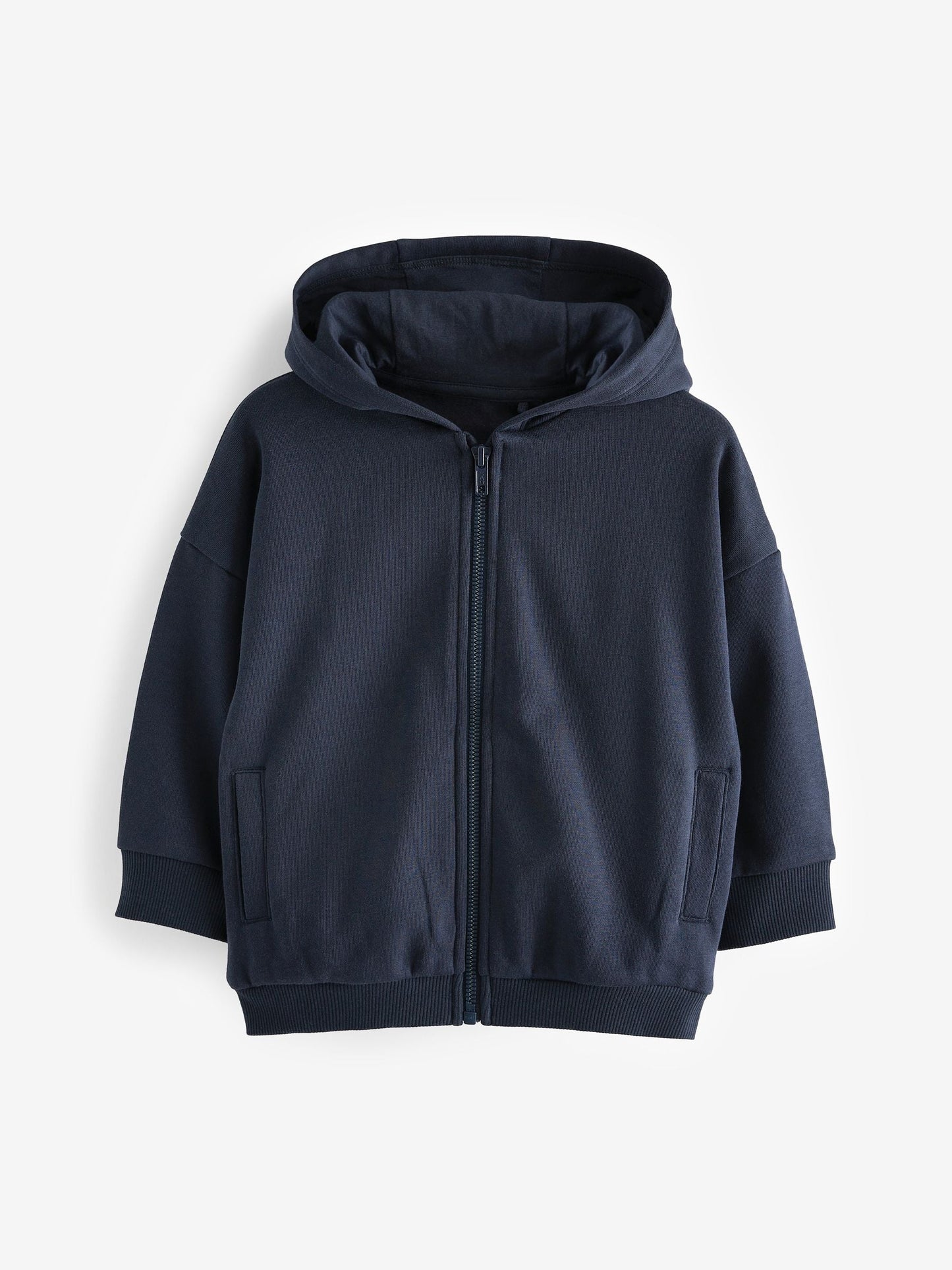 Navy Blue Zip Through Hoodie (3mths-7yrs)