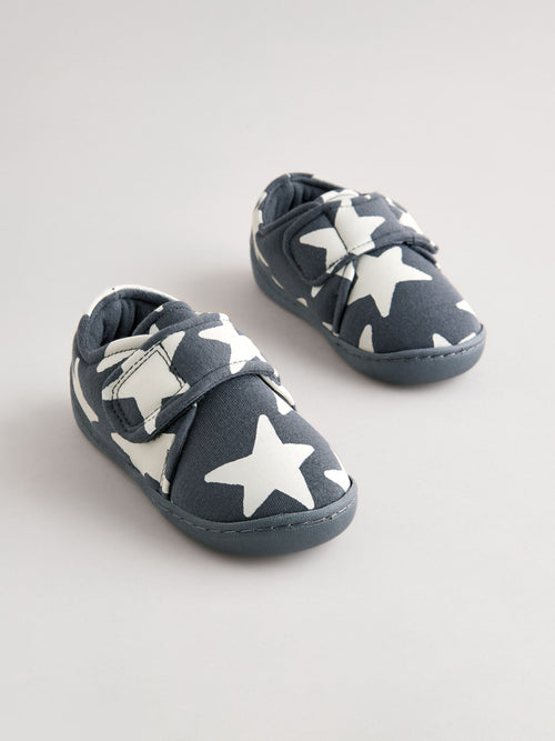 Grey Star Touch Fastening Cupsole Slippers image 1