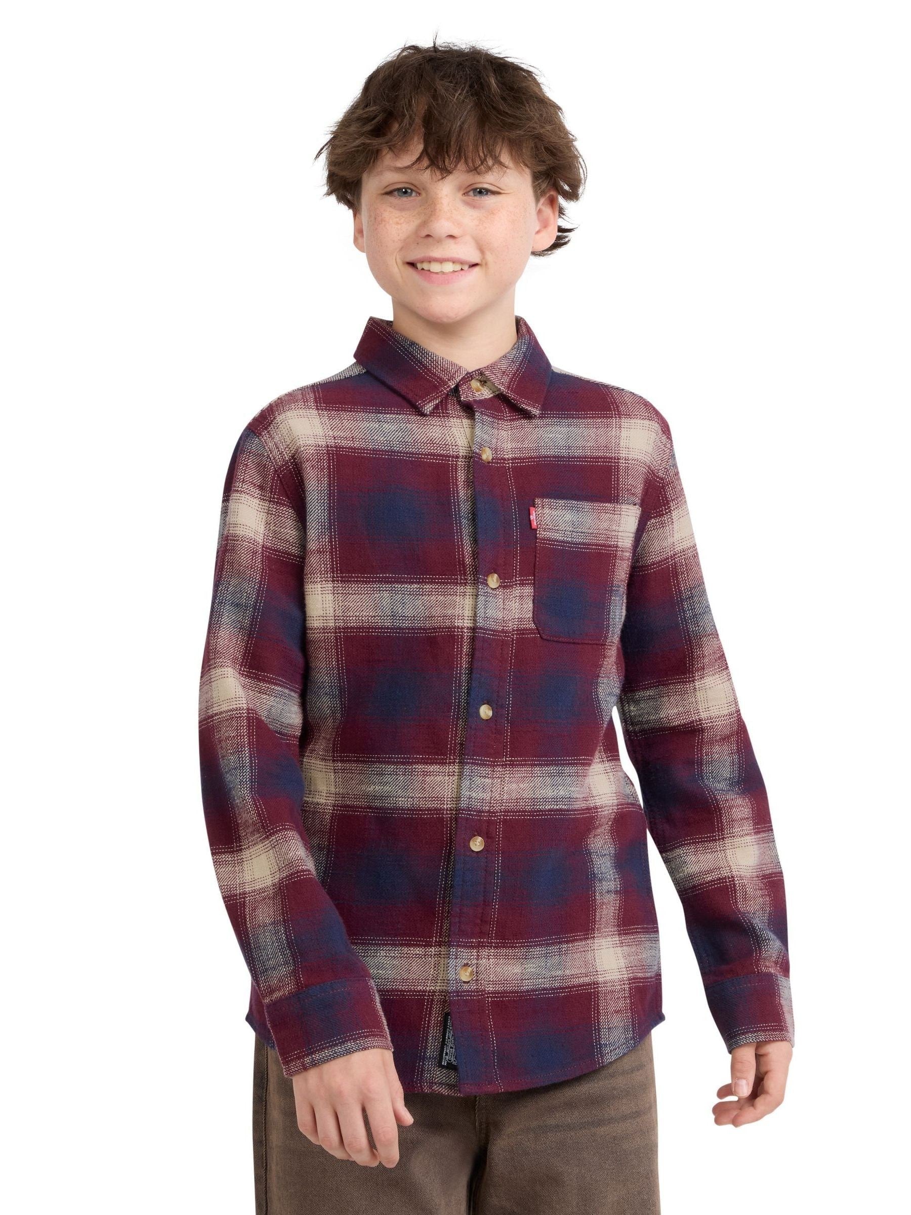 Dsiney Kidz - Levi's® Red Shadow Plaid Flannel Shirt image 1