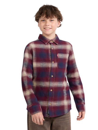 Dsiney Kidz - Levi's® Red Shadow Plaid Flannel Shirt image 1