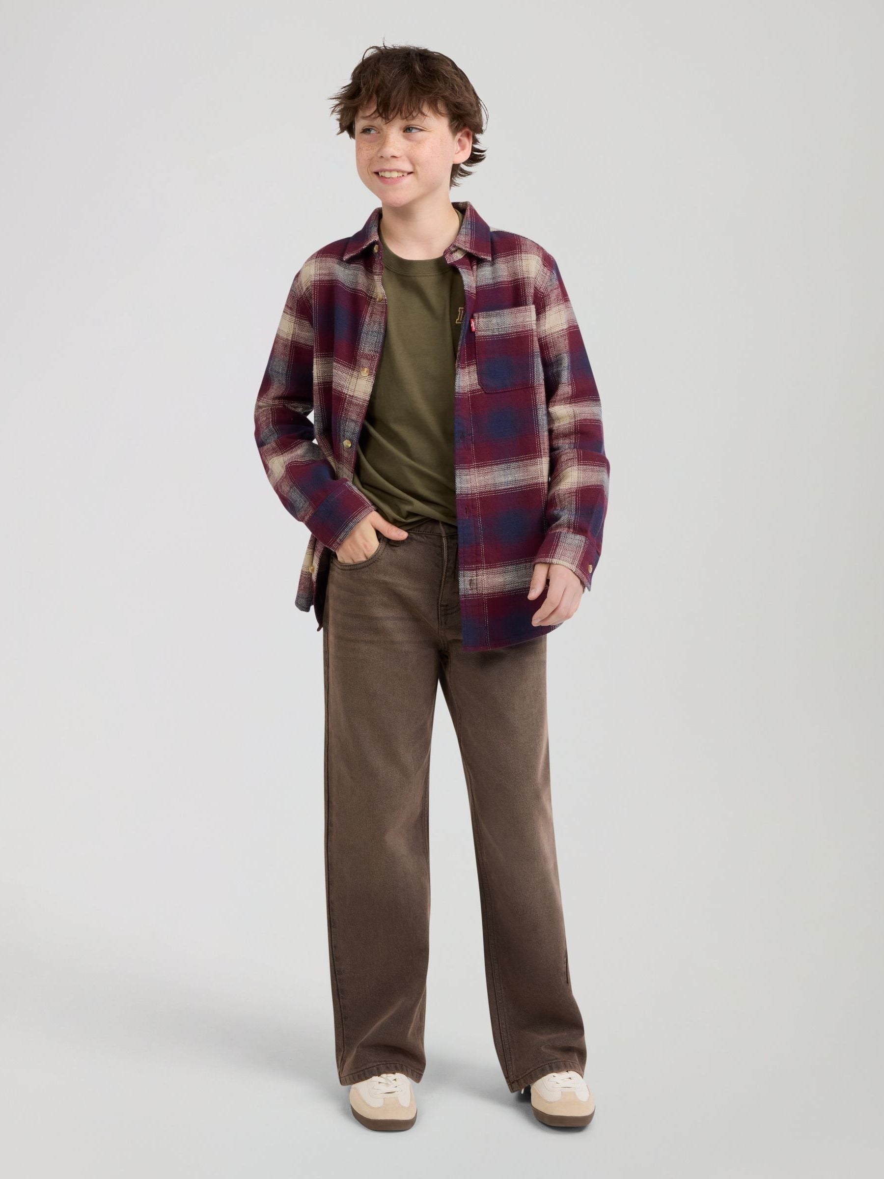 Dsiney Kidz - Levi's® Red Shadow Plaid Flannel Shirt image 4