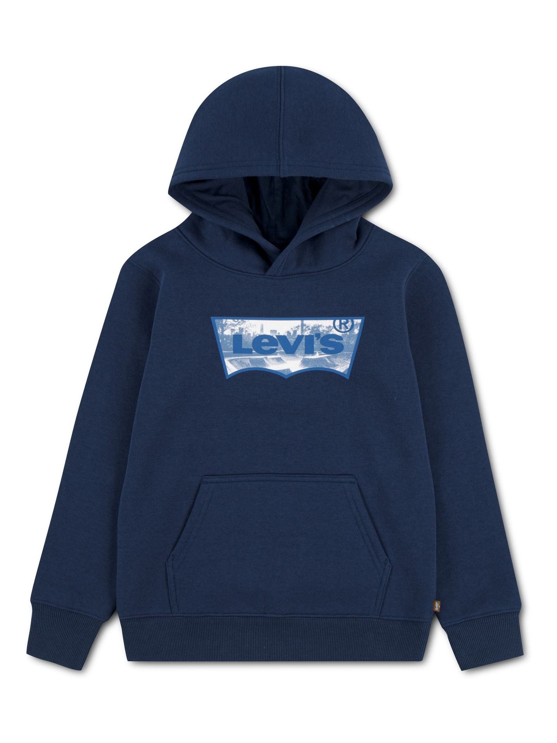 Dsiney Kidz - Levi's® Blue Skatepark Batwing Pullover Hoodie image 1