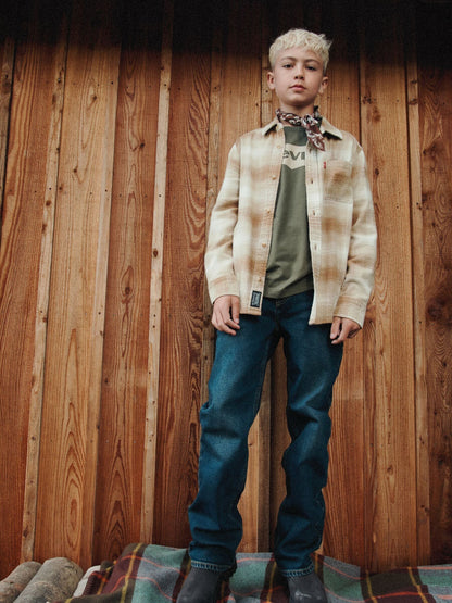 Dsiney Kidz - Levi's® Brown Shadow Plaid Flannel Shirt image 1