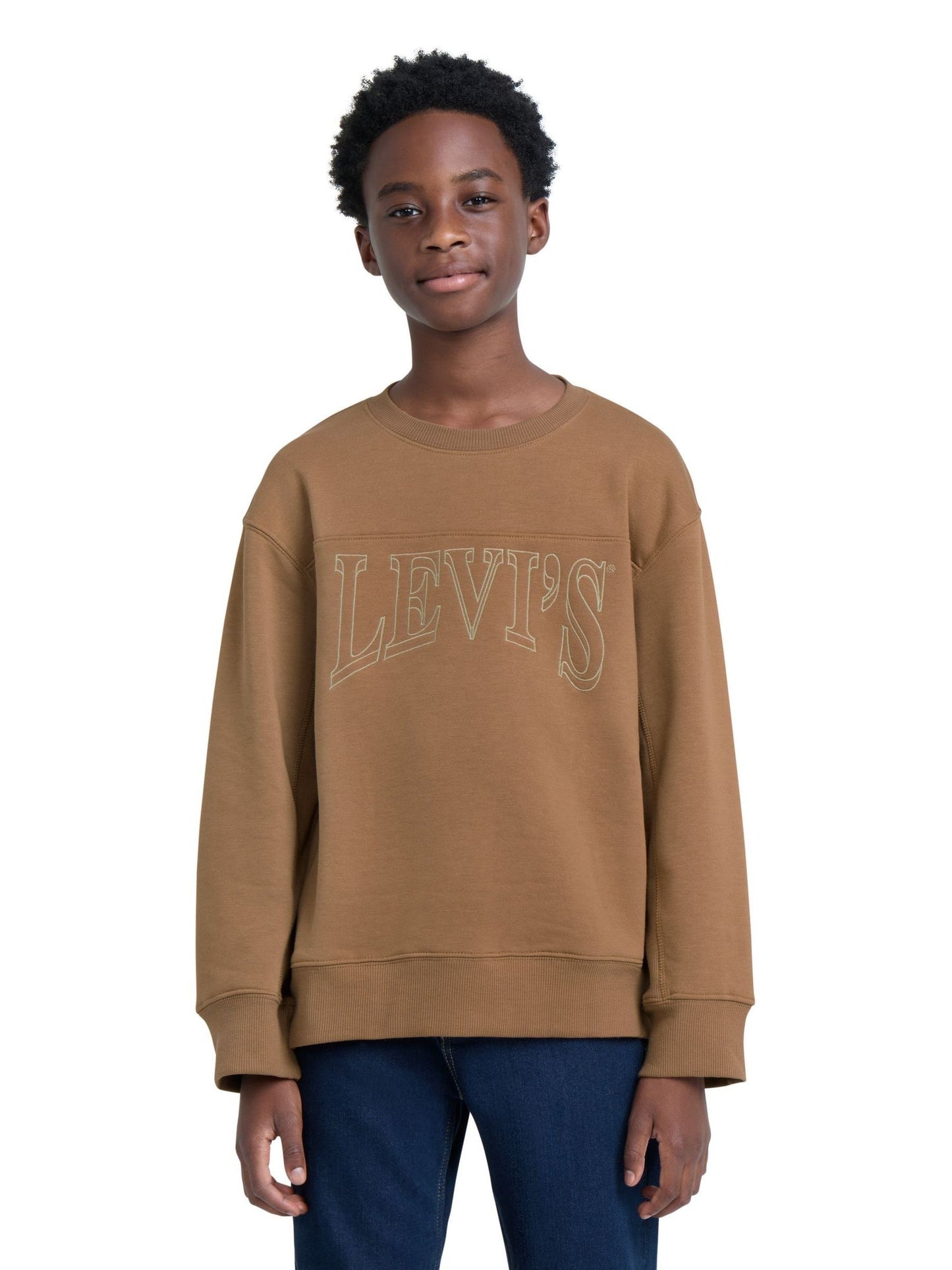 Dsiney Kidz - Levi's® Brown Vintage Collegiate Crew Neck Sweat Top image 1