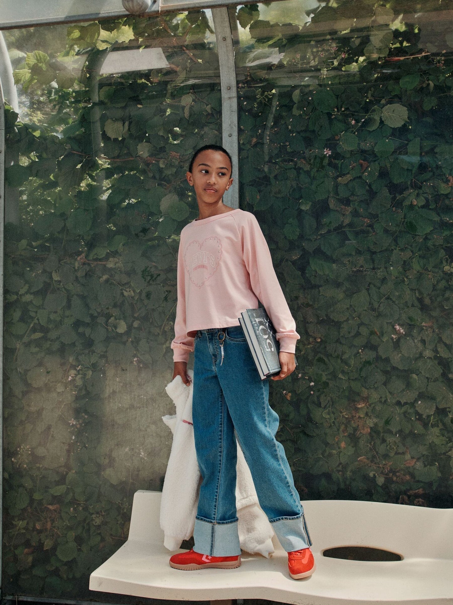 Dsiney Kidz - Levi's® Blue Wide Leg Roll Up Cuff Jeans image 1