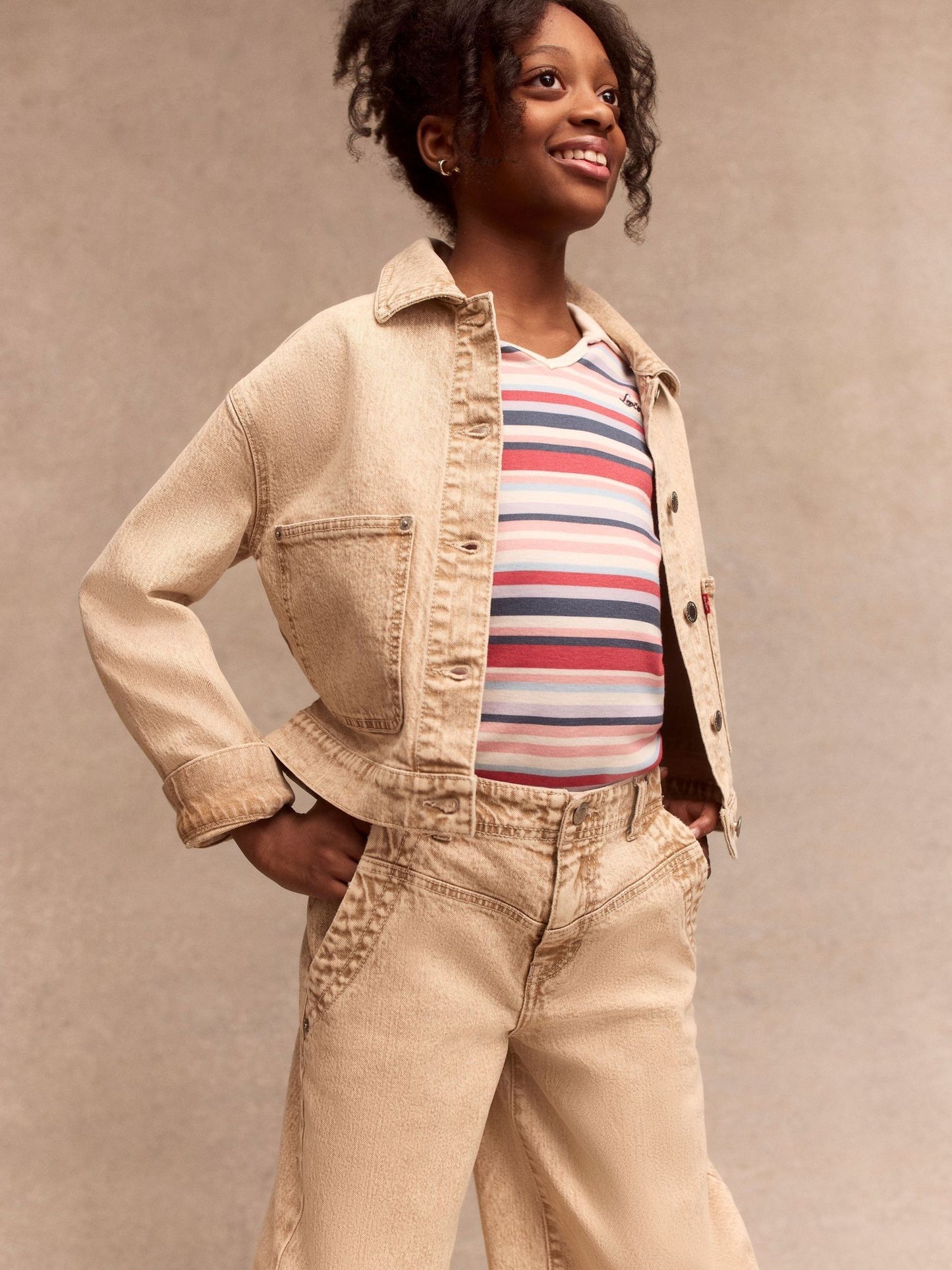 Dsiney Kidz - Levi's® Natural Studded Trucker Jacket image 3