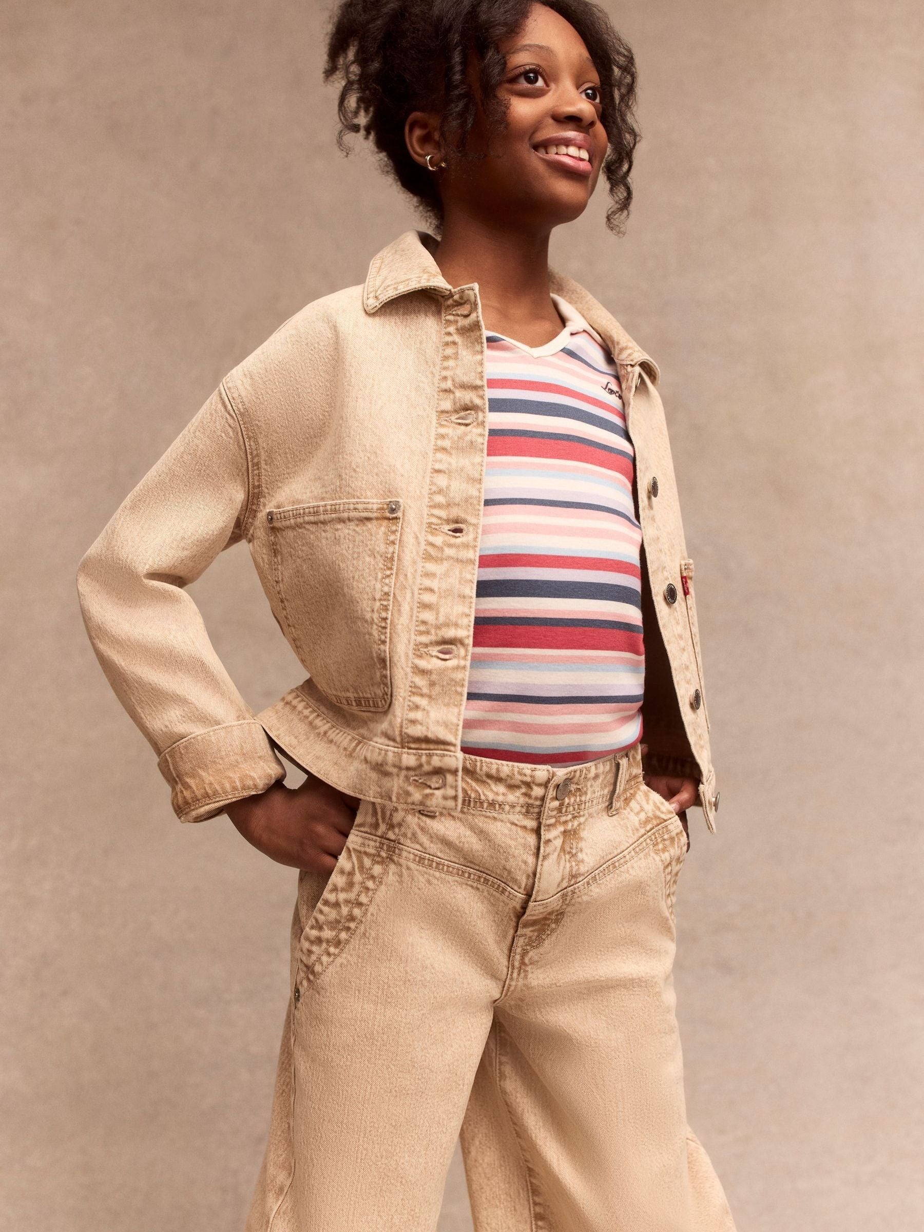 Dsiney Kidz - Levi's® Natural Studded Trucker Jacket image 3