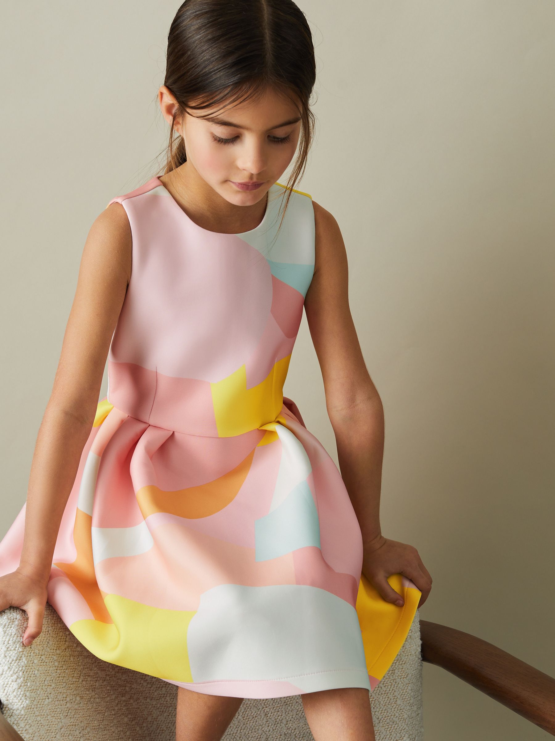 Dsiney Kidz - Reiss Multi Trinny 9-13 yrs Pleated Scuba Dress image 1