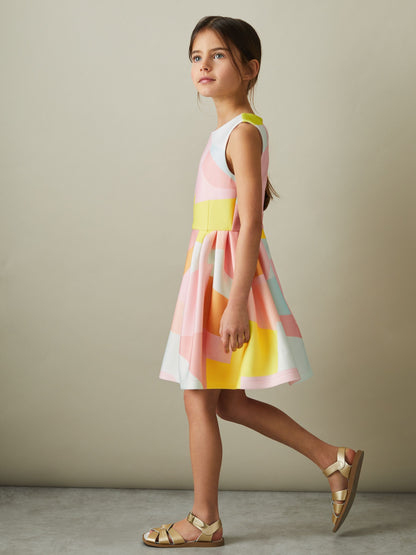 Dsiney Kidz - Reiss Multi Trinny 9-13 yrs Pleated Scuba Dress image 3