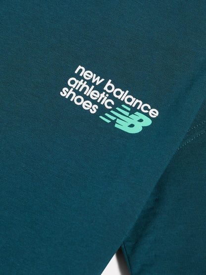 New Balance Green Athletic Shoes Graphic T-Shirt image 3