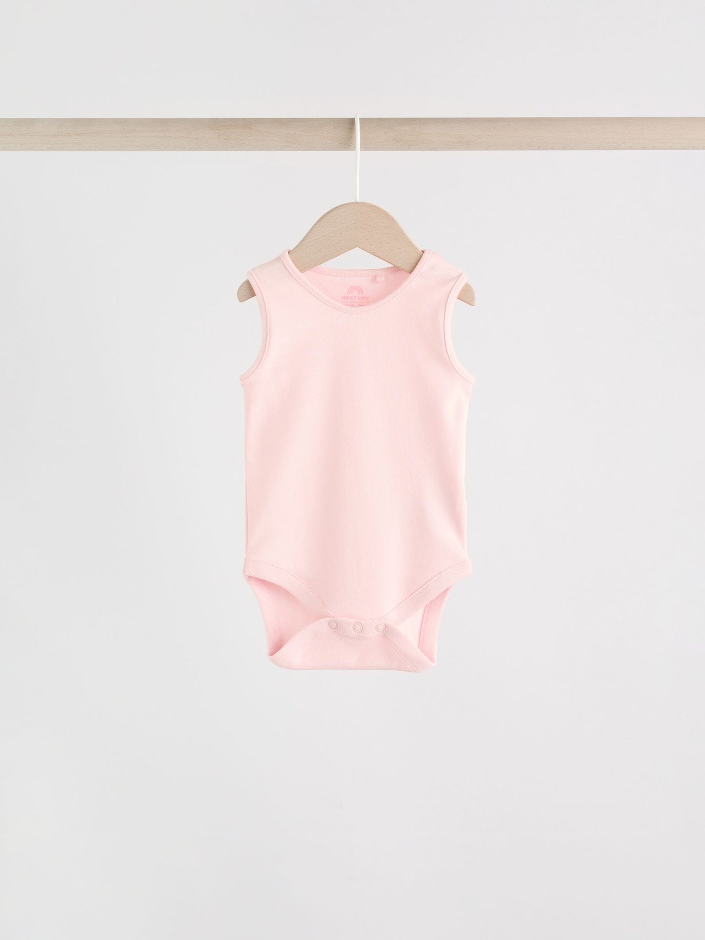 Pink/White 5 Pack Essential Vest Baby Bodysuits image 3
