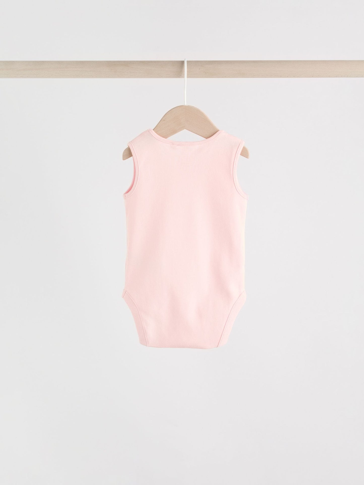 Pink/White 5 Pack Essential Vest Baby Bodysuits image 4