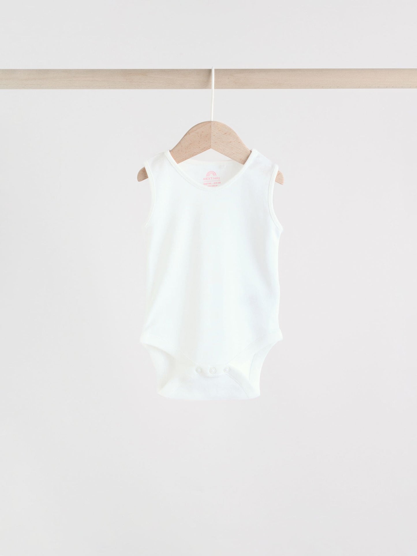 Pink/White 5 Pack Essential Vest Baby Bodysuits image 5