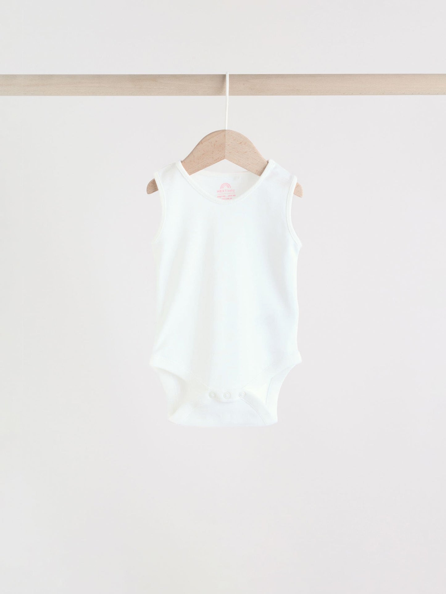 Pink/White 5 Pack Essential Vest Baby Bodysuits image 7