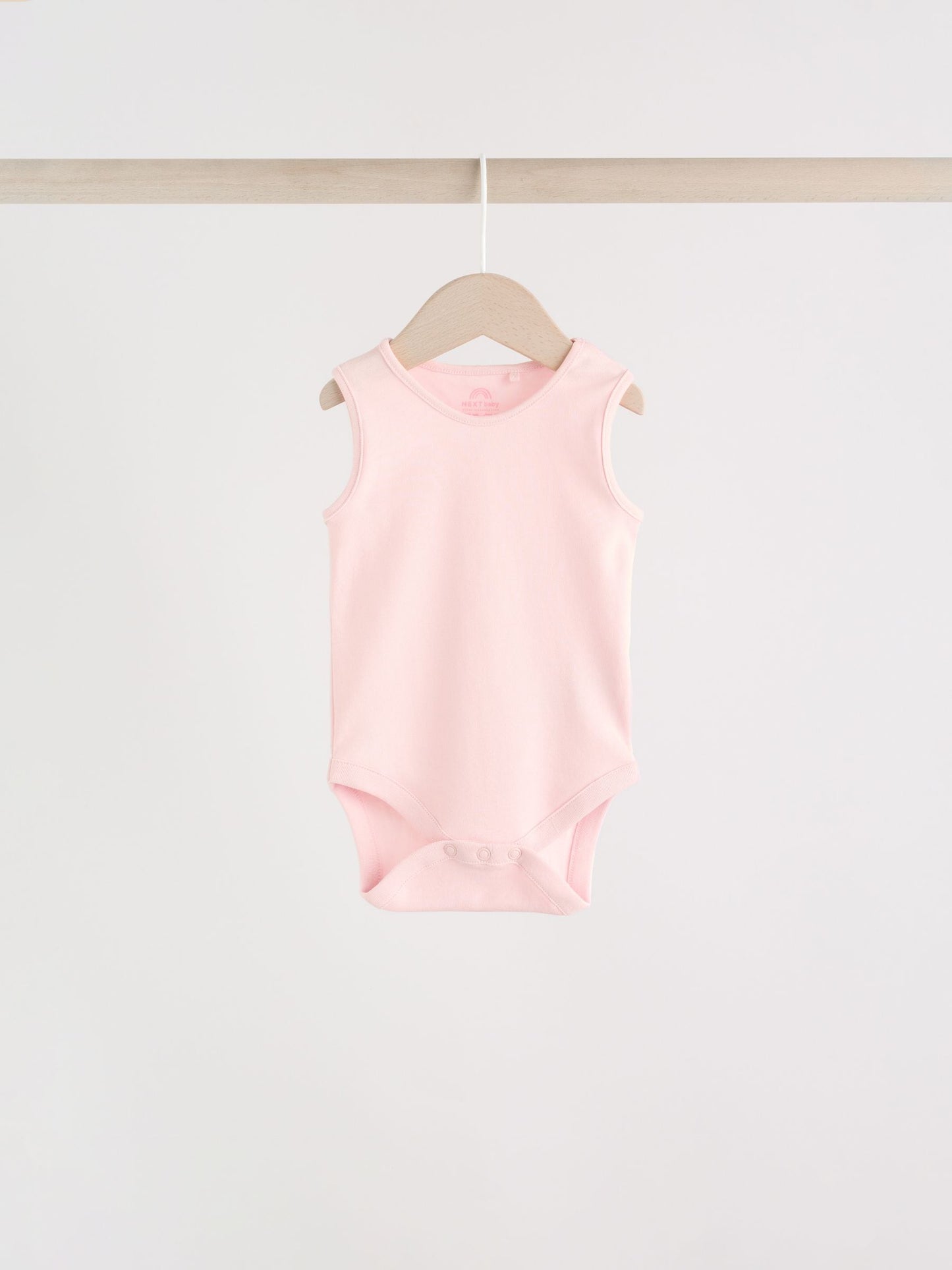 Pink/White 5 Pack Essential Vest Baby Bodysuits image 8