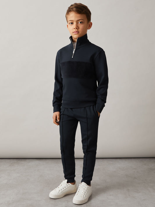 Reiss Navy Croxley 3-9 yrs Relaxed Drawstring Joggers image 1