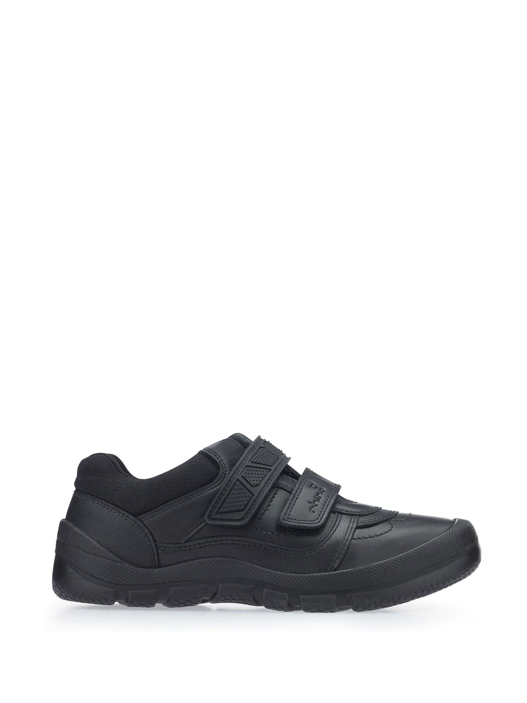 Start Rite Black Leather Rhino Warrior Super Tough Rip-Tape Scuff Protect School Shoes image 3