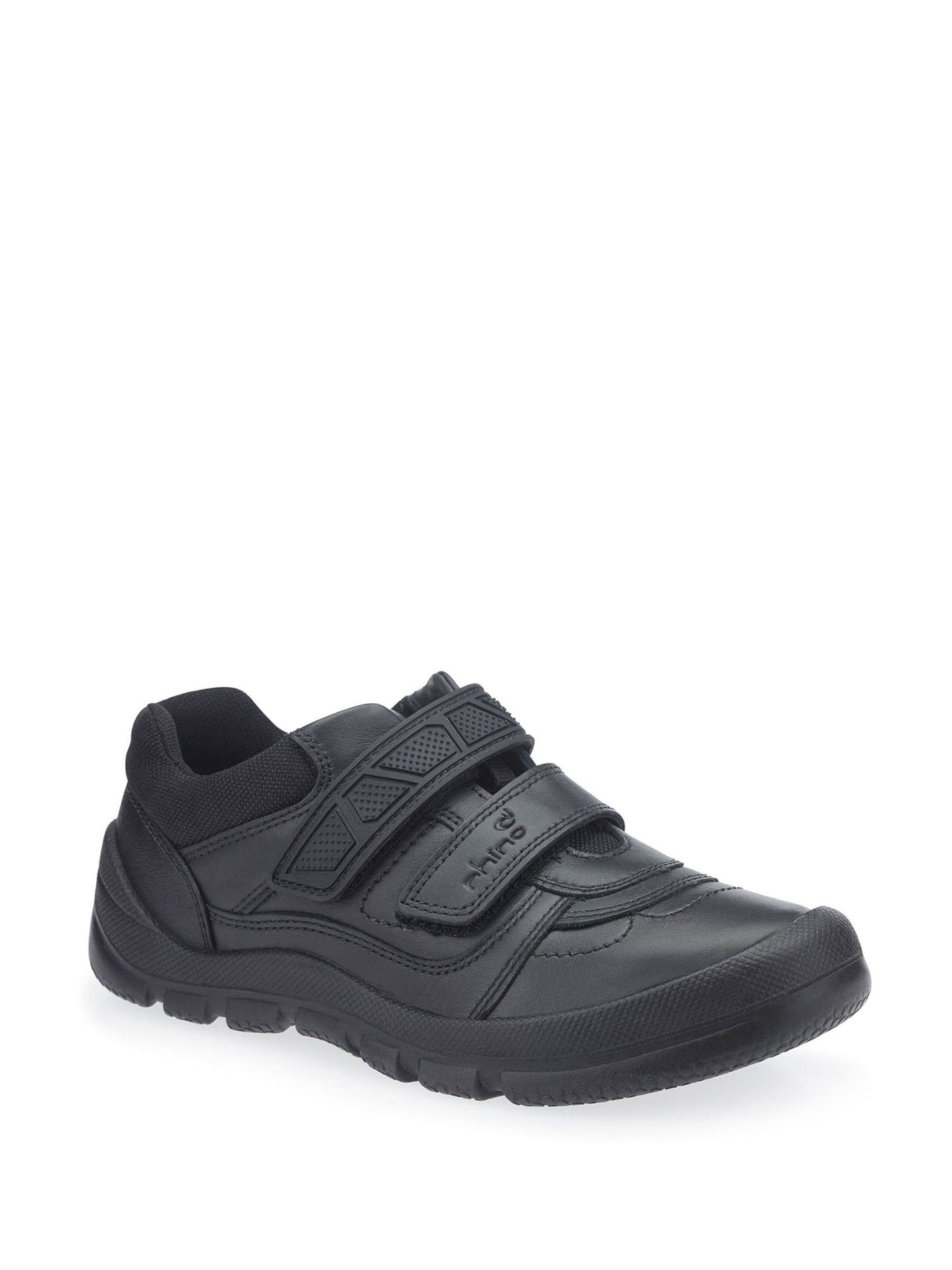 Start Rite Black Leather Rhino Warrior Super Tough Rip-Tape Scuff Protect School Shoes image 4