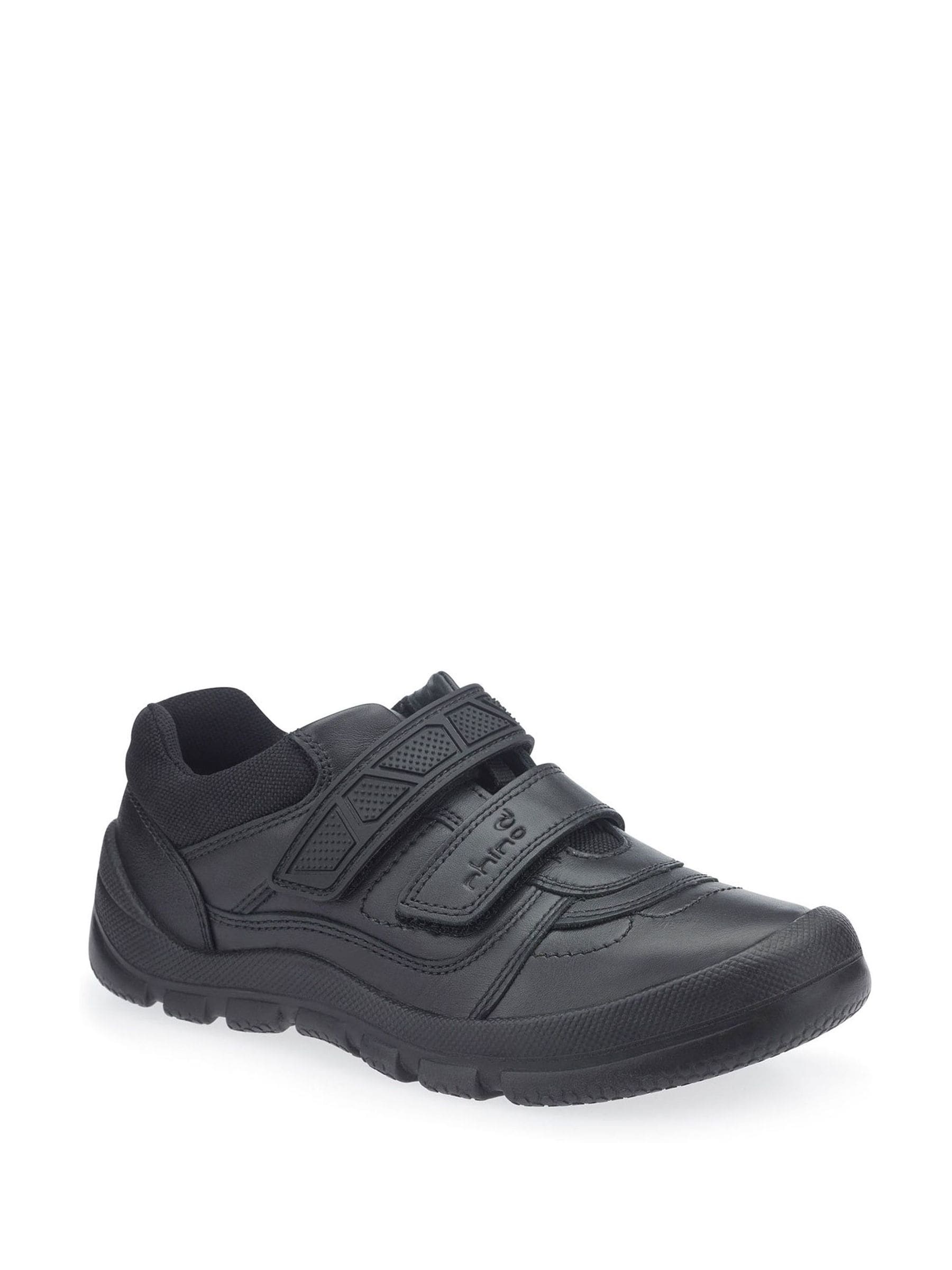 Start Rite Black Leather Rhino Warrior Super Tough Rip-Tape Scuff Protect School Shoes image 4