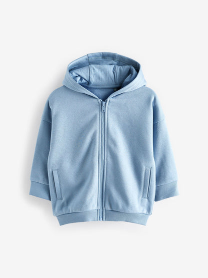 Blue Zip Through Hoodie (3mths-7yrs)