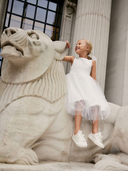 White Flower Girl Bow Dress (3mths-16yrs) image 3