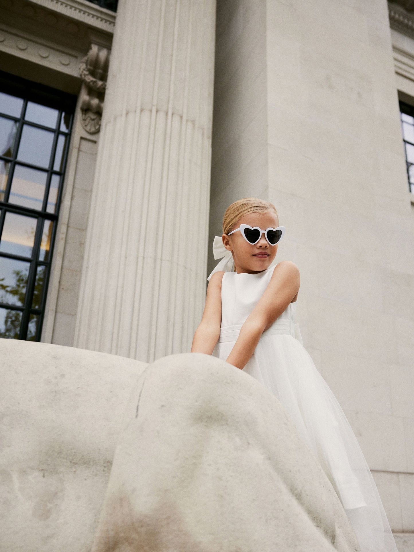 White Flower Girl Bow Dress (3mths-16yrs) image 6