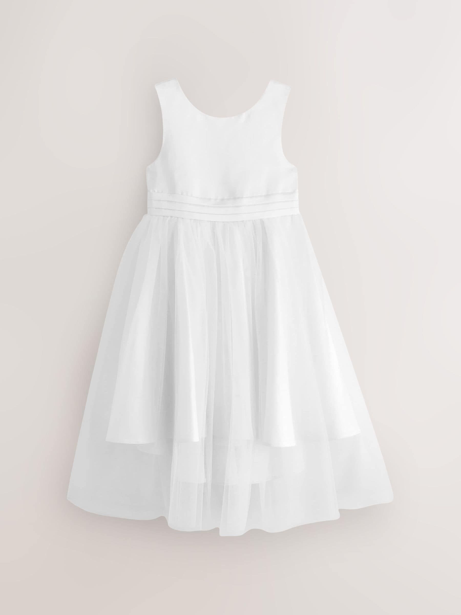 White Flower Girl Bow Dress (3mths-16yrs) image 7