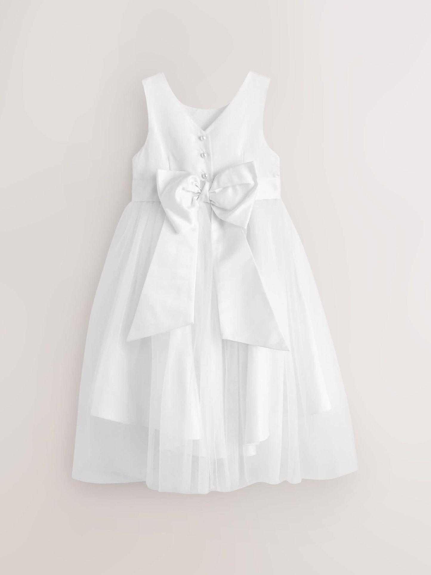 White Flower Girl Bow Dress (3mths-16yrs) image 8