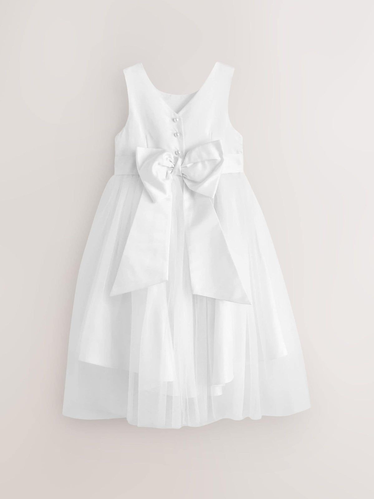 Dsiney Kidz - White Flower Girl Bow Dress (3mths-16yrs) image 8