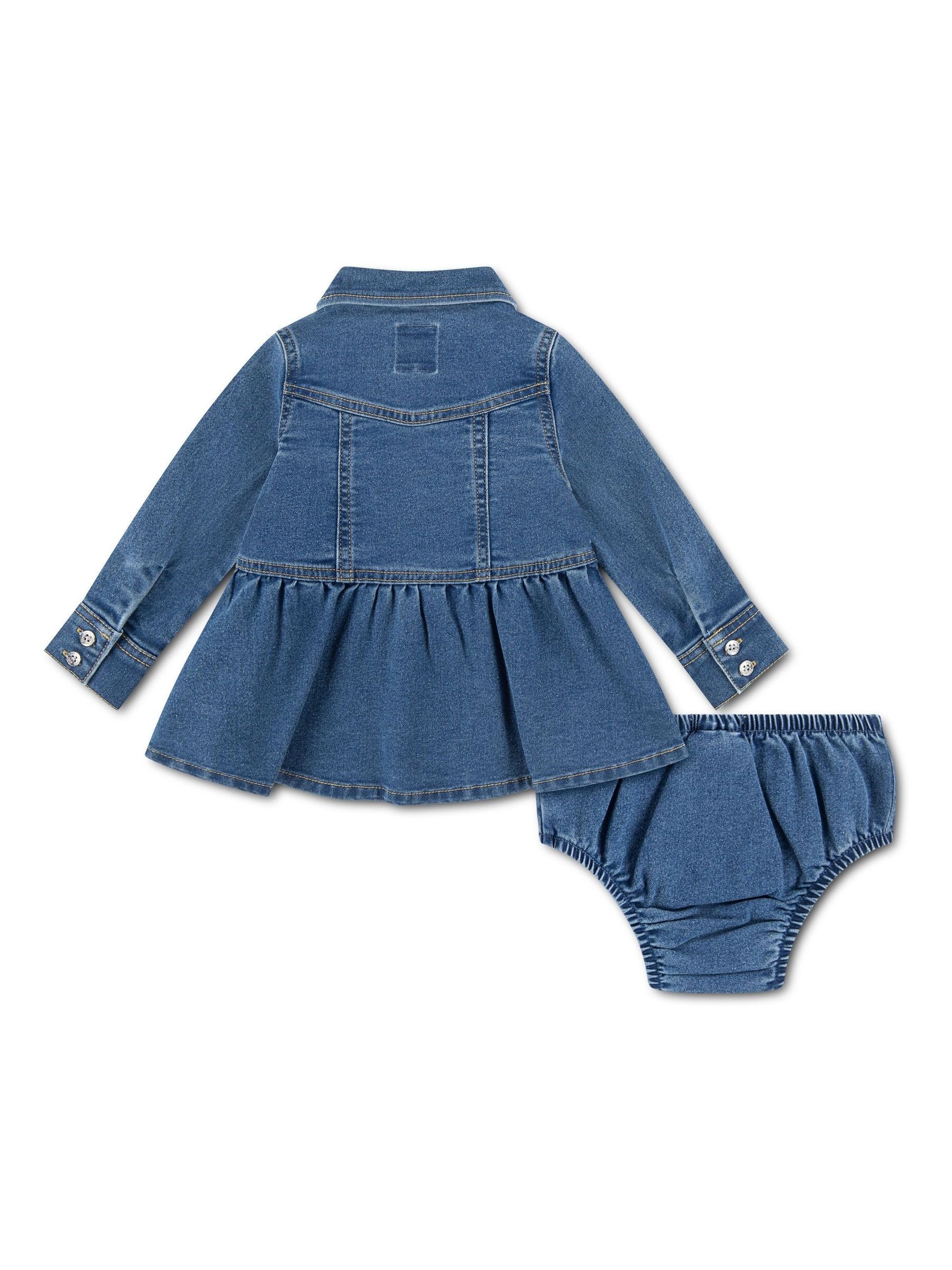 Dsiney Kidz - Levi's® Blue Long Sleeve Dropped Waist Dress image 2
