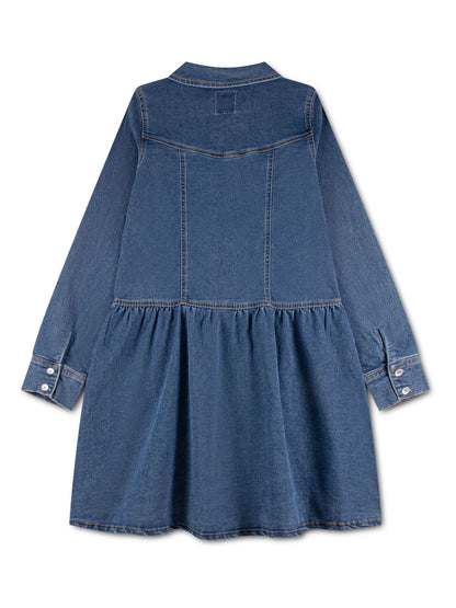 Dsiney Kidz - Levi's® Blue Long Sleeve Dropped Waist Dress image 4