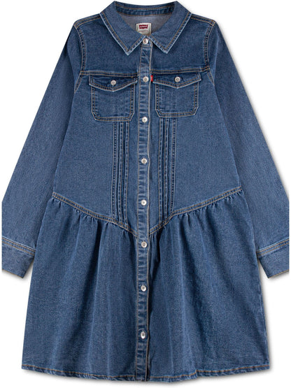 Dsiney Kidz - Levi's® Blue Long Sleeve Dropped Waist Dress image 1